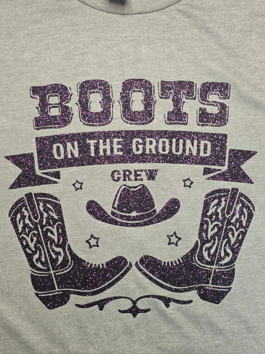Boots Crew Shirt - Glitter - The 710 Print Shop