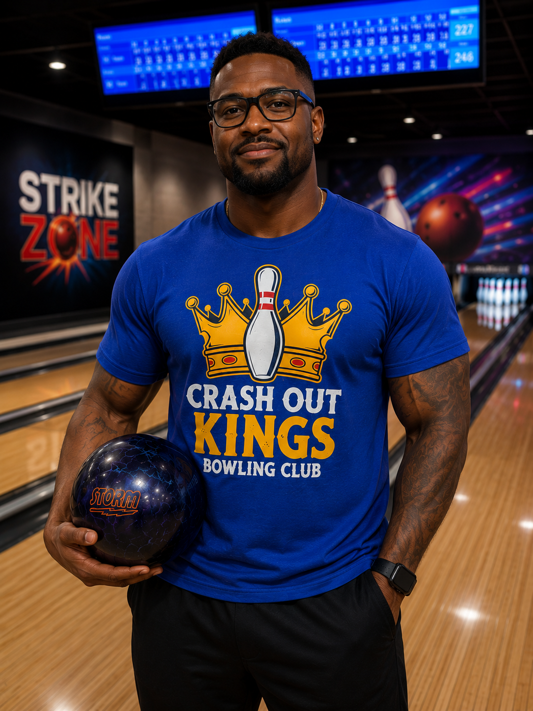 Crash Out Kings Bowling Club T-Shirt | Funny Bowling Shirt | League & Tournament Bowling Apparel