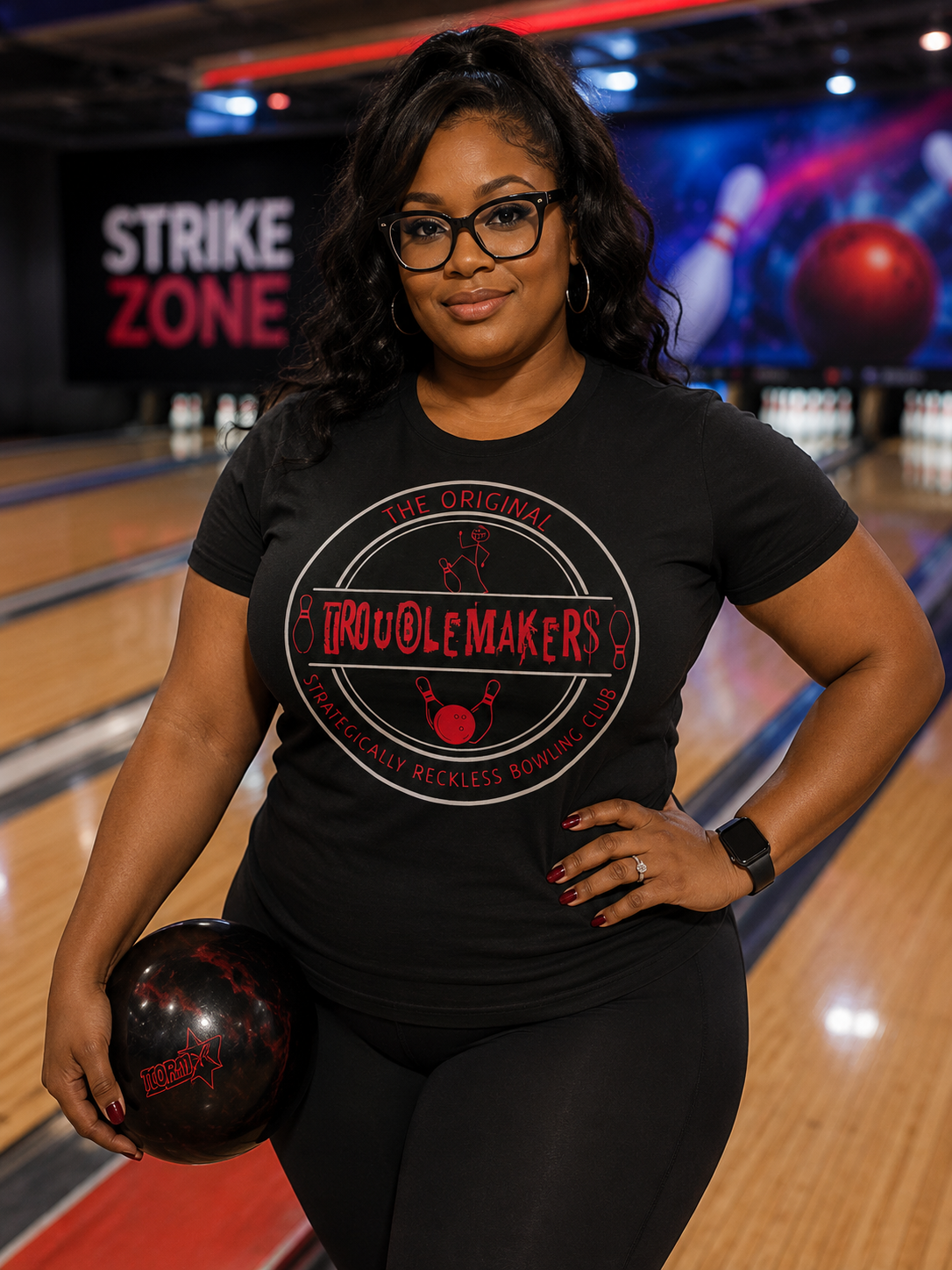 TROUBLEMAKER$: Strategically Reckless Bowling Club Shirt | Funny Bowling League Tee | Premium Bowling Apparel