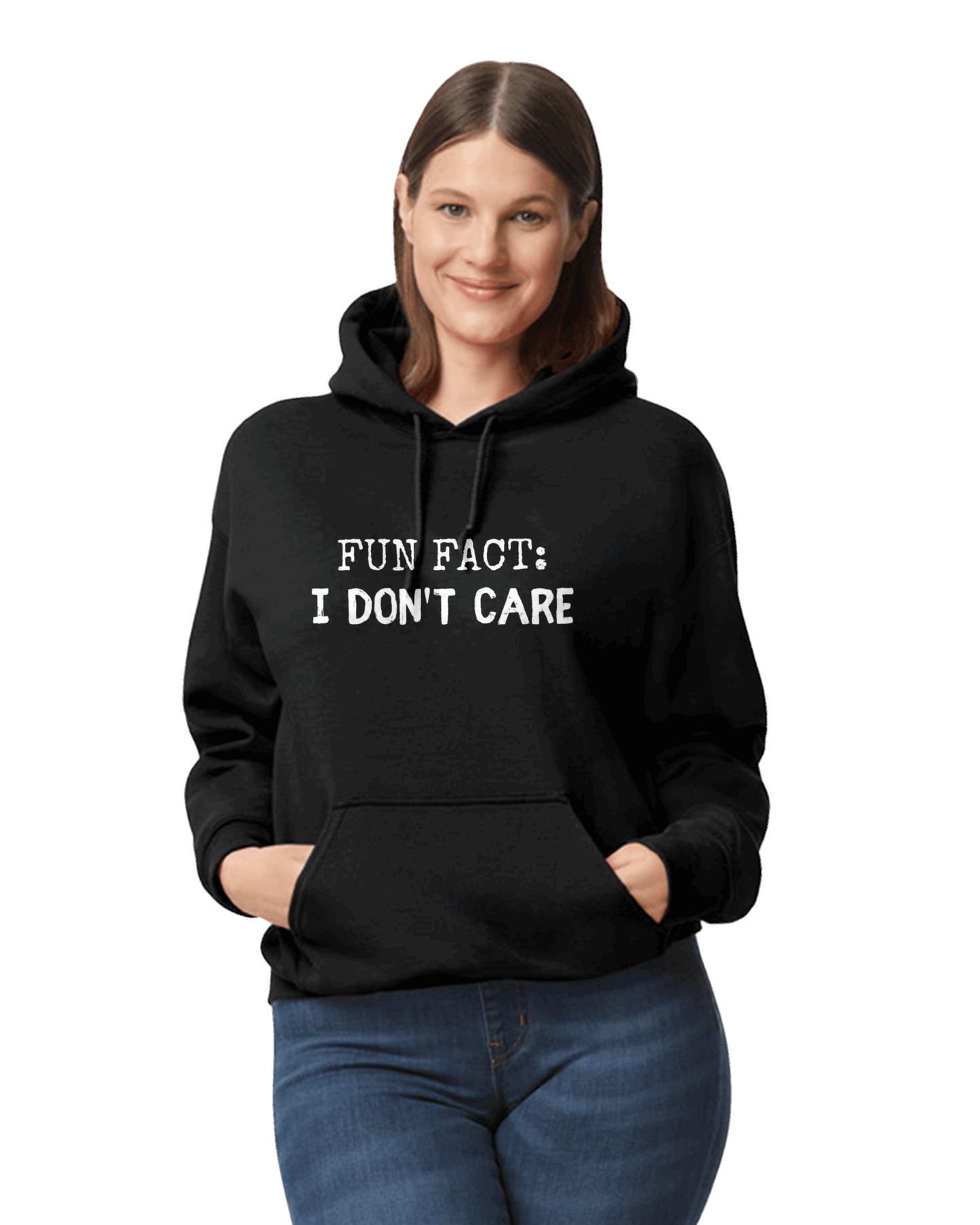 FUN FACT: I DON'T CARE - HOODIE - The 710 Print Shop 
