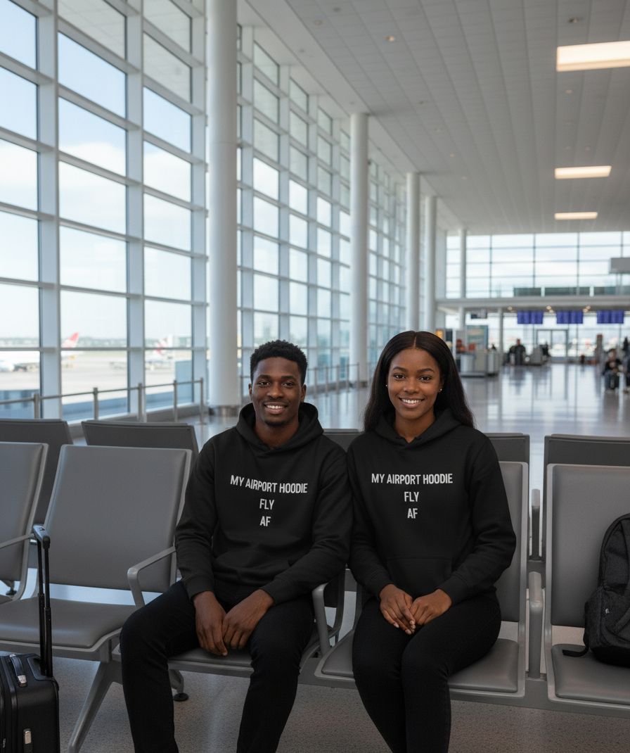 Fly AF Airport Hoodie - Funny Travel Apparel